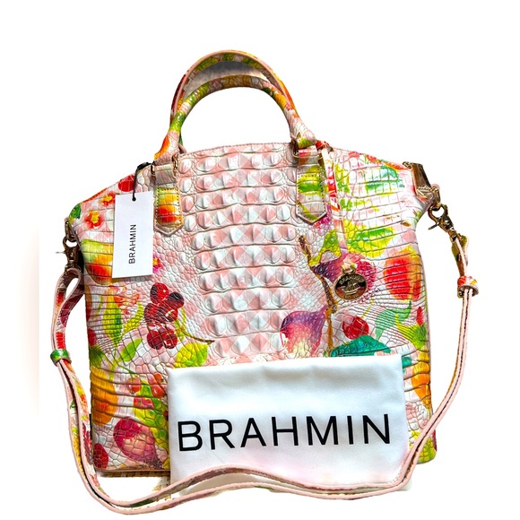 Brahmin NWT Large Duxbury Fruit Salad Ombré Melbourne Leather Purse Bag (P042) - Picture 3 of 15